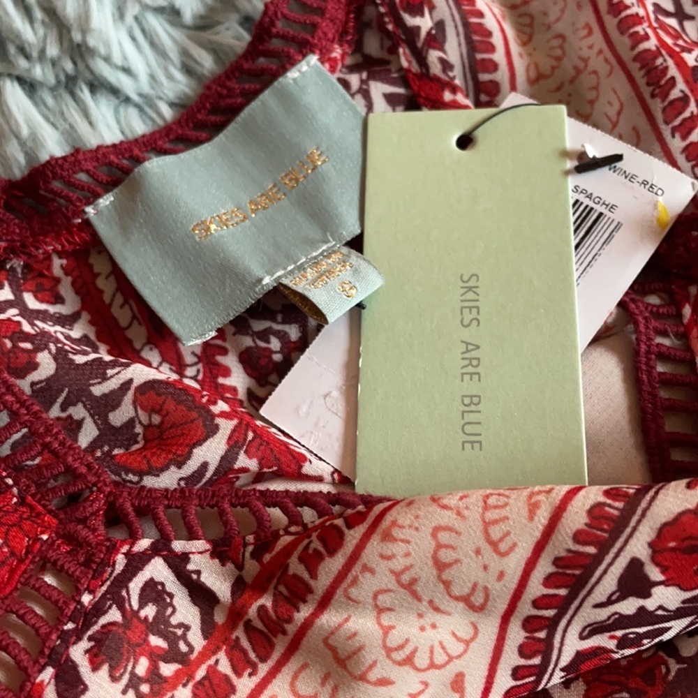 Cold Shoulder Paisley Print Blouse - Picture 6 of 7